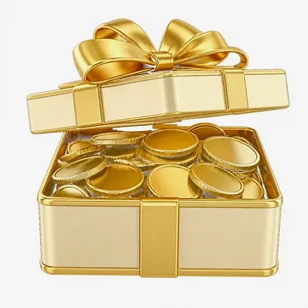 Gift box with coins — Magic Win