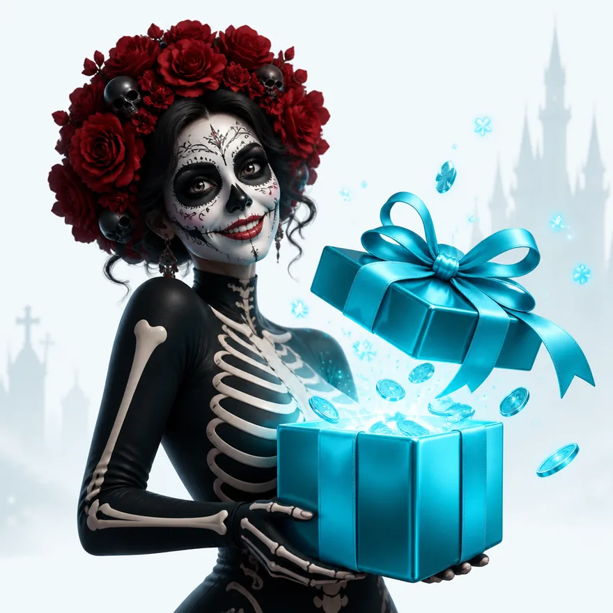 Ribbon-tied gift box — Magic Win